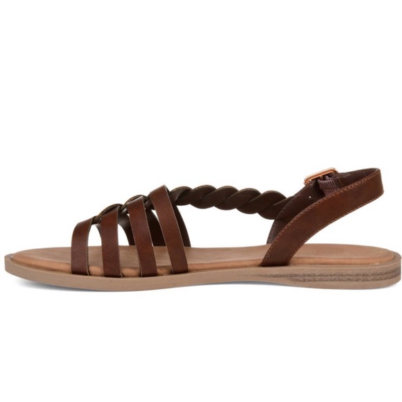 Women’s Braided Ankle Strap Flat Sandals - Picture 2 of 4